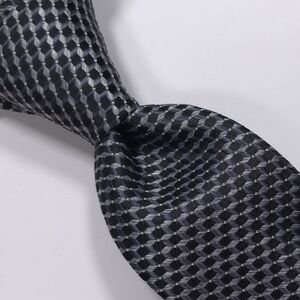 Alfani Men's Slim Necktie, Color Black & Gray, Geometric Pattern, MSRP $55